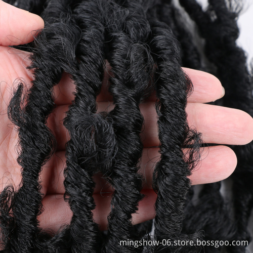Braiding hair Butterfly Locs 14inch18inch 24inch omber Faux Locs Crochet Pre looped Natural Handmade Butterfly Locs Crochet Hair